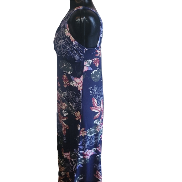 BB Collection Navy Floral Sleeveless Maxi Dress - Picture 5 of 6
